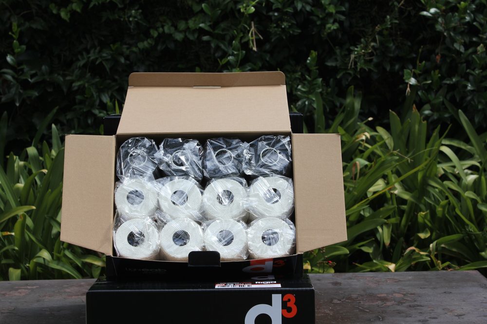 Caja de cintas D3 abierta